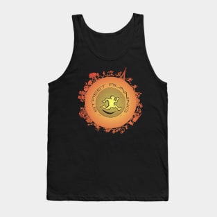 Street Running 1 Round Tank Top